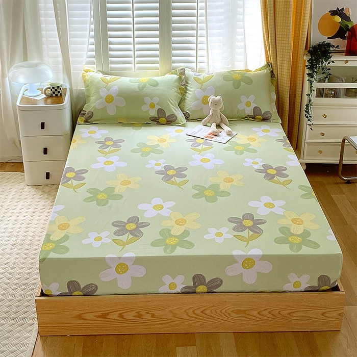 91家纺网 家纺一手货源 找家纺 金鑫汇家纺 2026新款13070全棉单品套件系列-成人床：A版单床笠 五彩缤纷