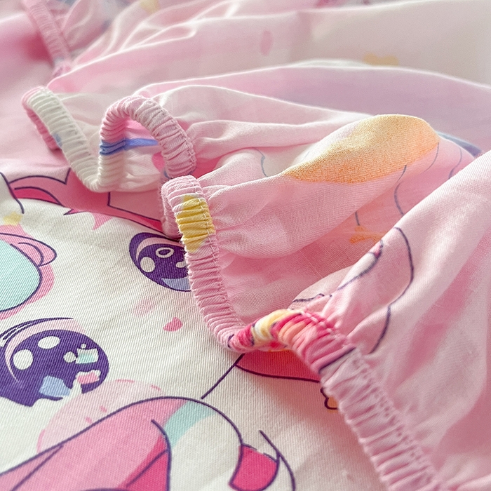 91家纺网 家纺一手货源 找家纺 金鑫汇家纺 2026新款13070全棉单品套件系列-成人床：A版单床笠 小马莉儿