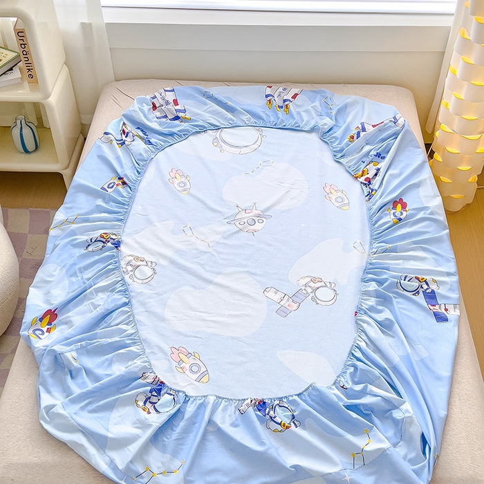 91家纺网 家纺一手货源 找家纺 金鑫汇家纺 2026新款13070全棉单品套件系列-成人床：A版单床笠 星际穿越