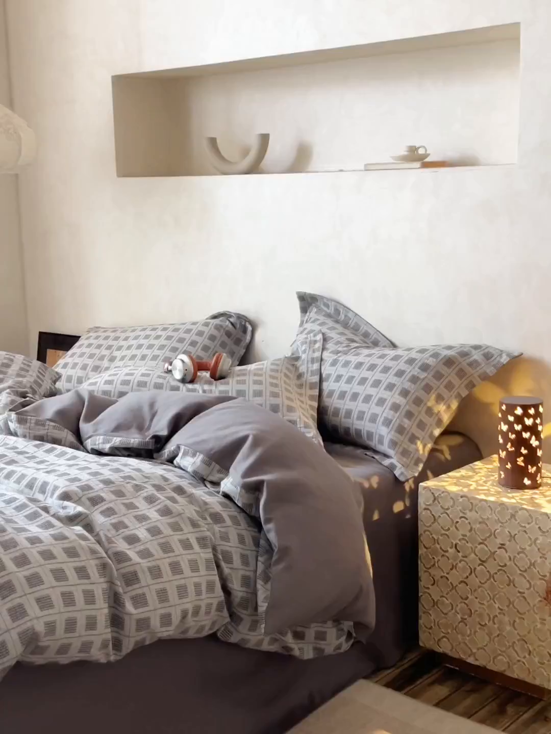 91家纺网 家纺一手货源 找家纺 笙意家纺 2025新款全棉A版棉麻提花B版13372四件套-乔屿系列 乔屿蓝