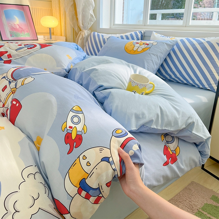 91家纺网 家纺一手货源 找家纺 （总）金鑫汇家纺 2026新款13070全棉单品套件系列-单品：单被套