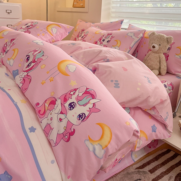 91家纺网 家纺一手货源 找家纺 金鑫汇家纺 2026新款13070全棉单品套件系列-单品：单被套 小马莉儿