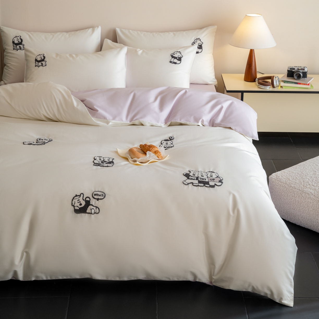 91家纺网 家纺一手货源 找家纺 （总）FORTWO家纺原创设计（FOR TWO家纺） 2026新款50长绒棉卡通毛巾绣系列四件套 会员-20（券前）基础价不低于小号268元 中号348元，大号388元 床笠加10元