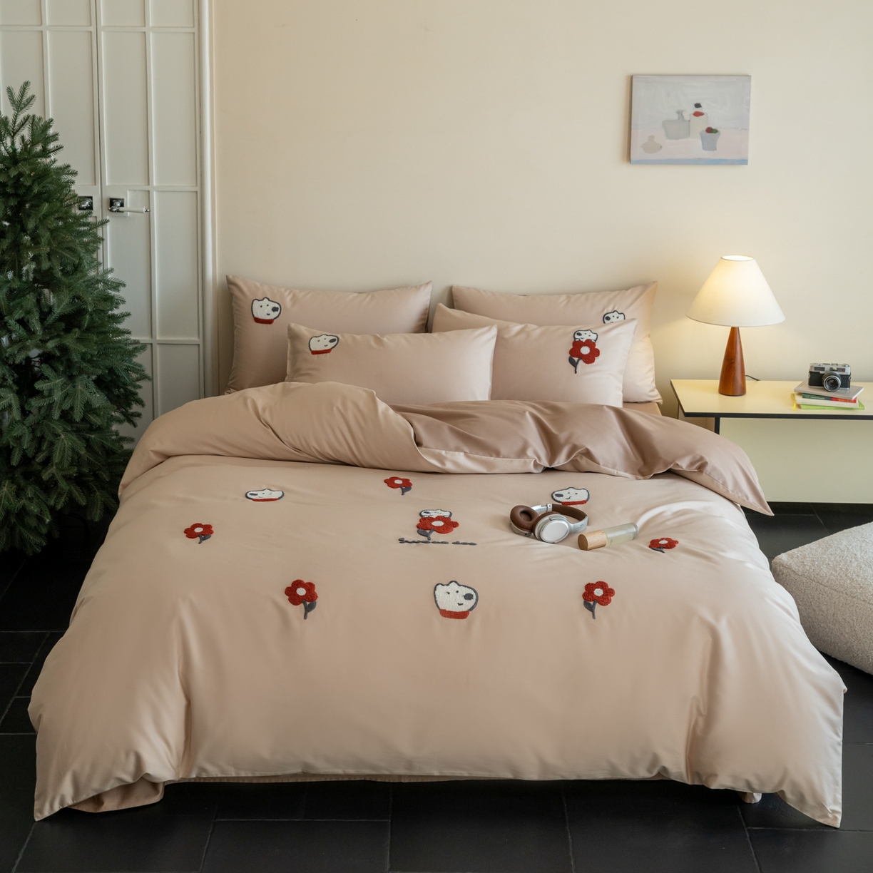 FORTWO家纺原创设计（FOR TWO家纺） 2026新款50长绒棉卡通毛巾绣系列四件套 会员-20（券前）基础价不低于小号268元 中号348元，大号388元 床笠加10元 小花园