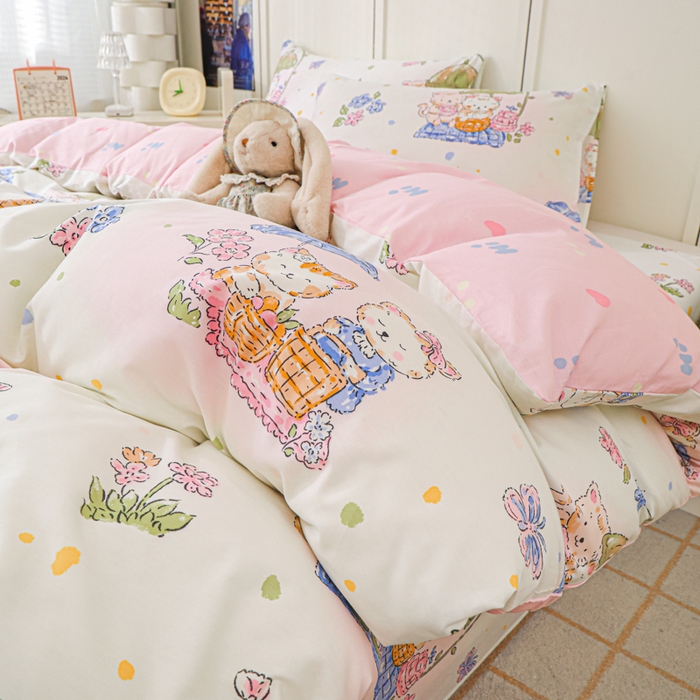 91家纺网 家纺一手货源 找家纺 金鑫汇家纺 2026新款13070全棉单品套件系列-单品：单被套 喵喵日记