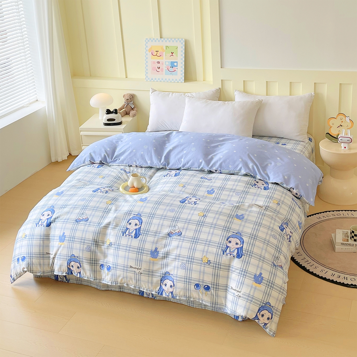 91家纺网 家纺一手货源 找家纺 金鑫汇家纺 2026新款13070全棉单品套件系列-单品：单被套 谦逊敖丙