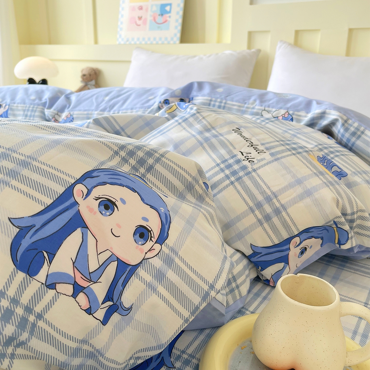 91家纺网 家纺一手货源 找家纺 金鑫汇家纺 2026新款13070全棉单品套件系列-单品：单被套 谦逊敖丙