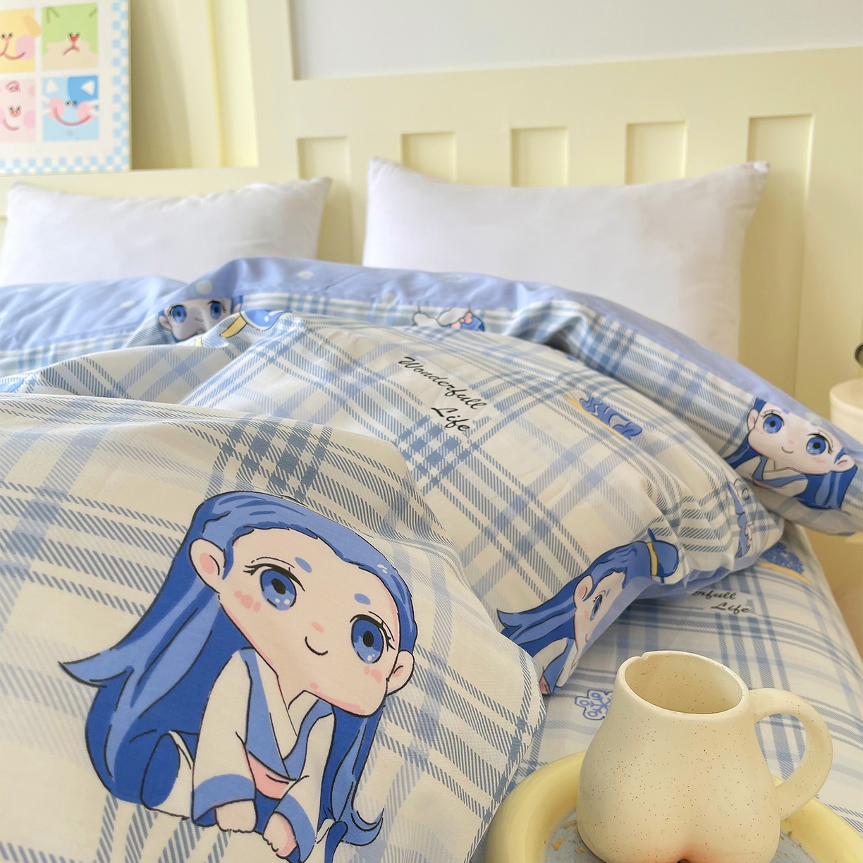 91家纺网 家纺一手货源 找家纺 金鑫汇家纺 2026新款13070全棉单品套件系列-单品：单被套 谦逊敖丙