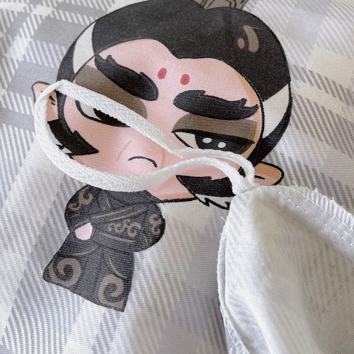 91家纺网 家纺一手货源 找家纺 金鑫汇家纺 2026新款13070全棉单品套件系列-单品：单被套 无畏申公豹-灰