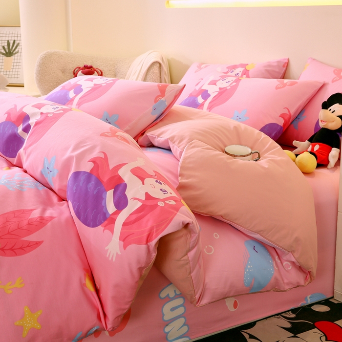 金鑫汇家纺 2026新款13070全棉单品套件系列-单品：单被套 小美人鱼