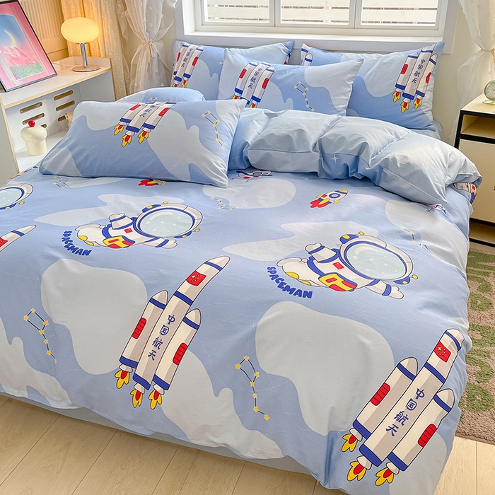 91家纺网 家纺一手货源 找家纺 金鑫汇家纺 2026新款13070全棉单品套件系列-单品：单被套 星际穿越