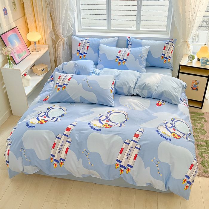 91家纺网 家纺一手货源 找家纺 金鑫汇家纺 2026新款13070全棉单品套件系列-单品：单被套 星际穿越