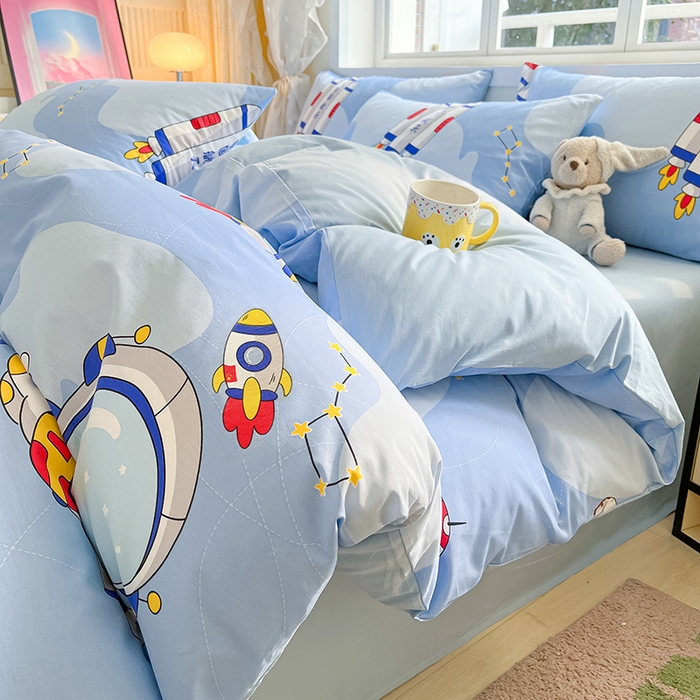 91家纺网 家纺一手货源 找家纺 金鑫汇家纺 2026新款13070全棉单品套件系列-单品：单被套 星际穿越