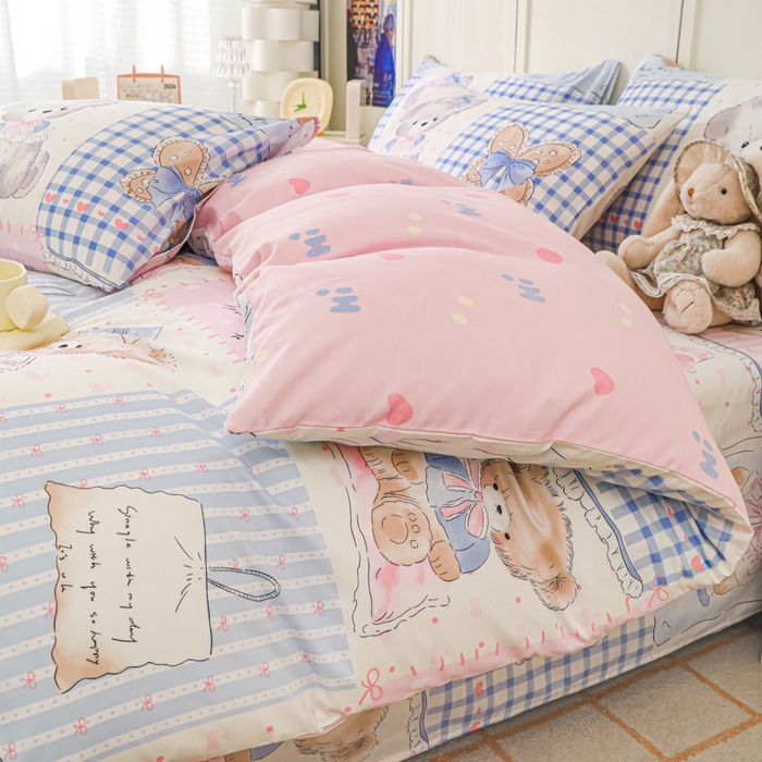 91家纺网 家纺一手货源 找家纺 金鑫汇家纺 2026新款13070全棉单品套件系列-单品：单被套 熊熊精灵