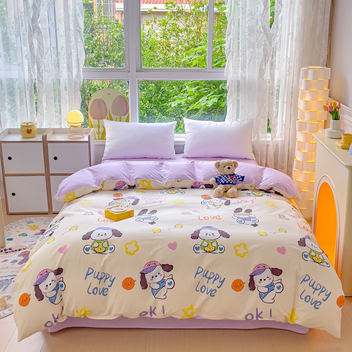 91家纺网 家纺一手货源 找家纺 （总）金鑫汇家纺 2026新款13070全棉单品套件系列-套件：四件套