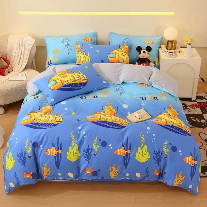 91家纺网 家纺一手货源 找家纺 （总）金鑫汇家纺 2026新款13070全棉单品套件系列-套件：四件套