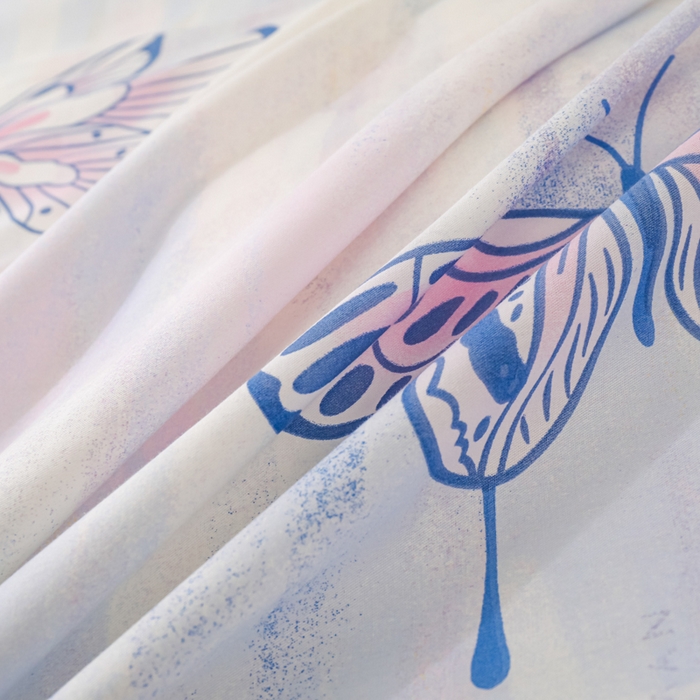 91家纺网 家纺一手货源 找家纺 金鑫汇家纺 2026新款13070全棉单品套件系列-套件：四件套 梦蝶