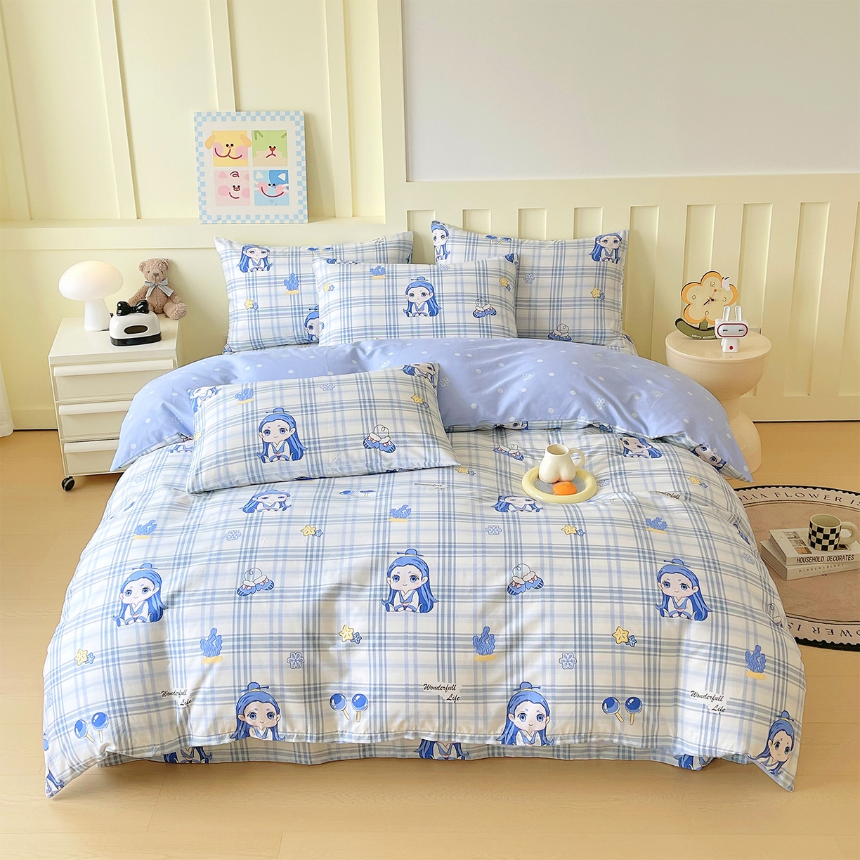 91家纺网 家纺一手货源 找家纺 金鑫汇家纺 2026新款13070全棉单品套件系列-套件：四件套 谦逊敖丙