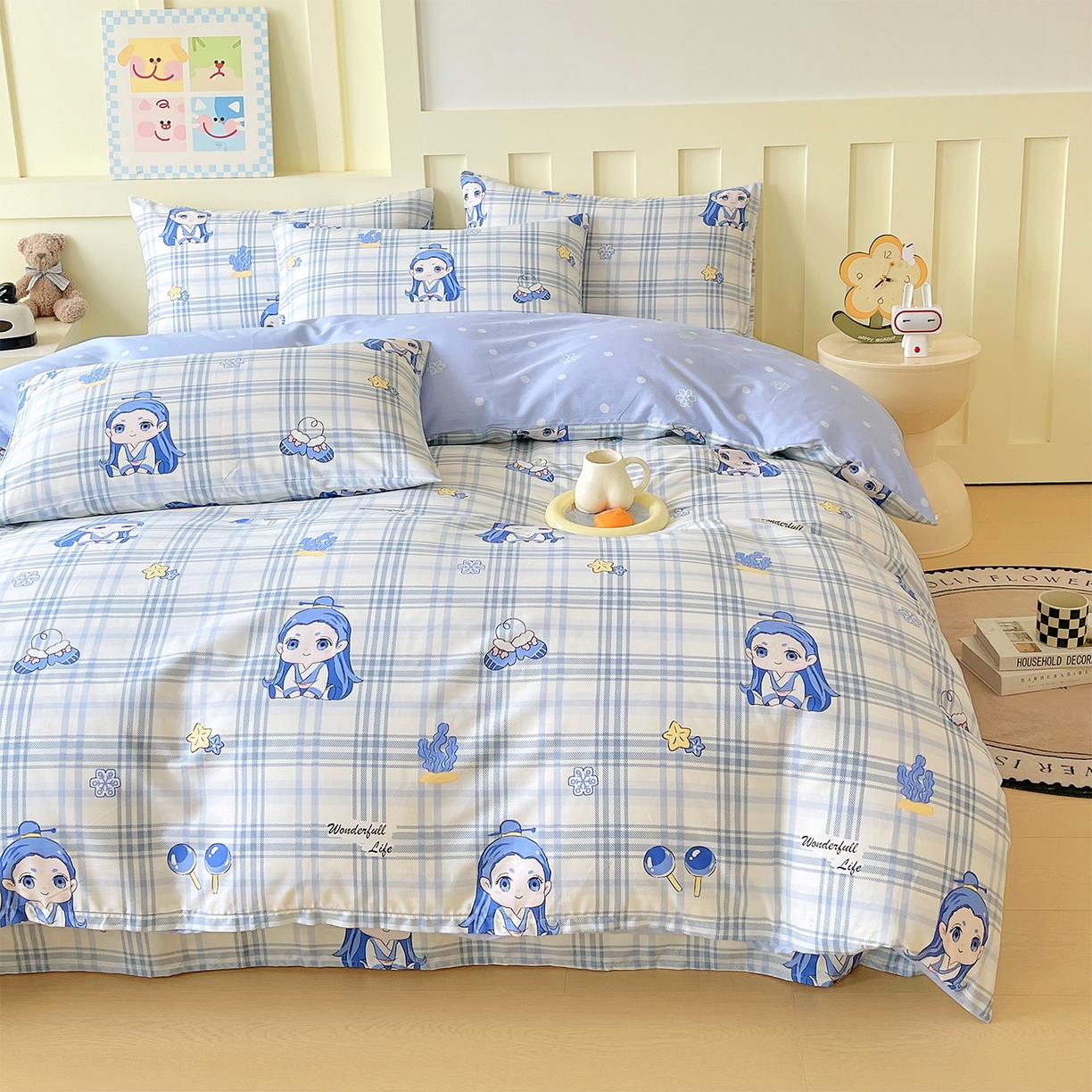 91家纺网 家纺一手货源 找家纺 金鑫汇家纺 2026新款13070全棉单品套件系列-套件：四件套 谦逊敖丙