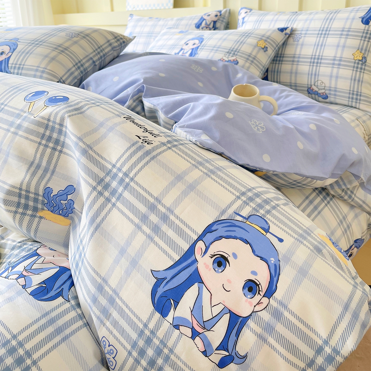 91家纺网 家纺一手货源 找家纺 金鑫汇家纺 2026新款13070全棉单品套件系列-套件：四件套 谦逊敖丙