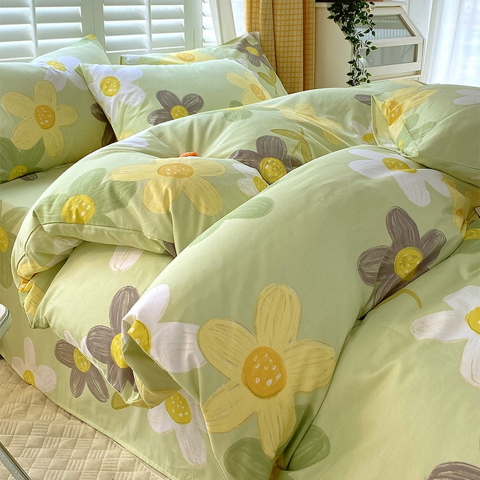 91家纺网 家纺一手货源 找家纺 金鑫汇家纺 2026新款13070全棉单品套件系列-套件：四件套 五彩缤纷