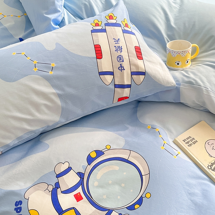 91家纺网 家纺一手货源 找家纺 金鑫汇家纺 2026新款13070全棉单品套件系列-套件：四件套 星际穿越