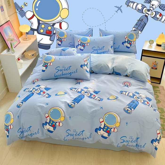 91家纺网 家纺一手货源 找家纺 金鑫汇家纺 2026新款13070全棉单品套件系列-套件：四件套 宇宙奥秘