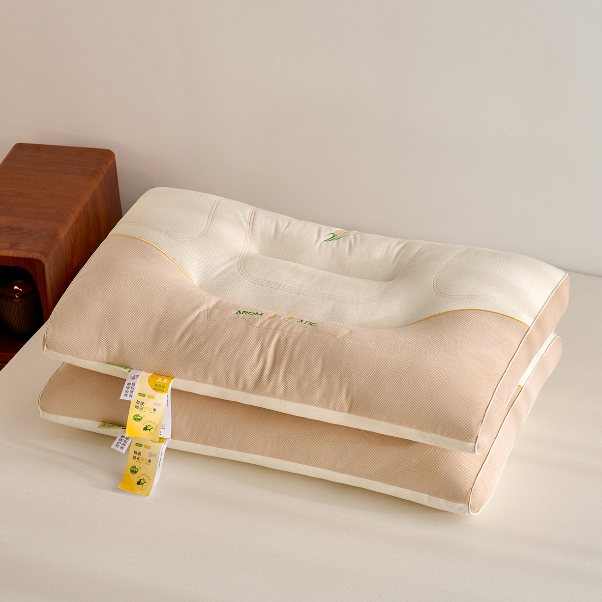 91家纺网 家纺一手货源 找家纺 鼎晟纺 2025新款御麦分区定型枕学生枕芯成人枕头护颈枕 御麦-中枕一对装