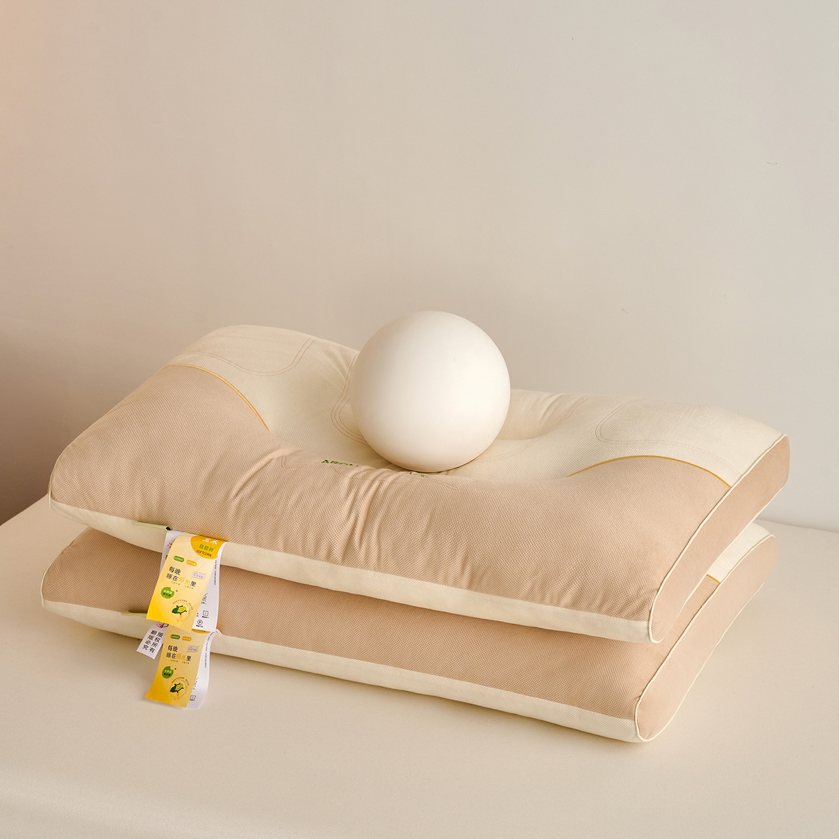 91家纺网 家纺一手货源 找家纺 鼎晟纺 2025新款御麦分区定型枕学生枕芯成人枕头护颈枕 御麦-中枕一对装