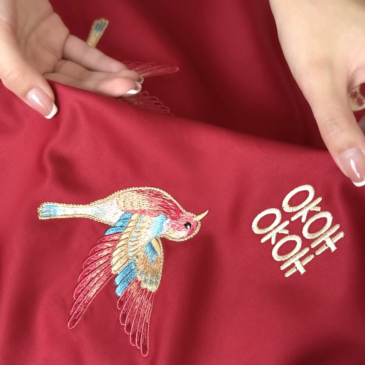 91家纺网 家纺一手货源 找家纺 （总）江涞 2025新款100支长绒棉刺绣四件套-鹊喜（券后不低于368/388）