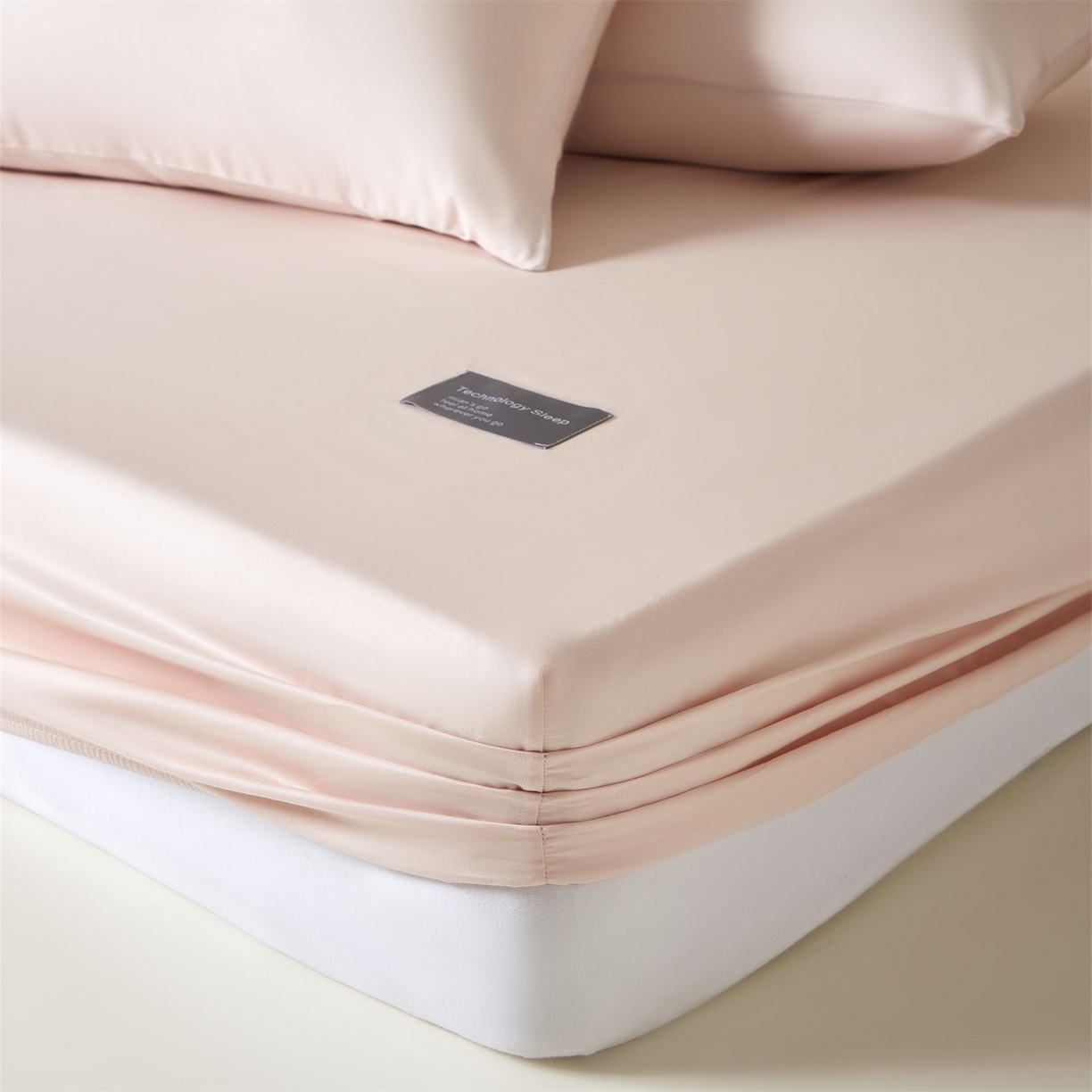 91家纺网 家纺一手货源 找家纺 （总）优眠坊 2026新款13372简约全棉贴标床笠单件新款纯棉床垫保护罩纯色床套防尘罩三件套-至朴系列