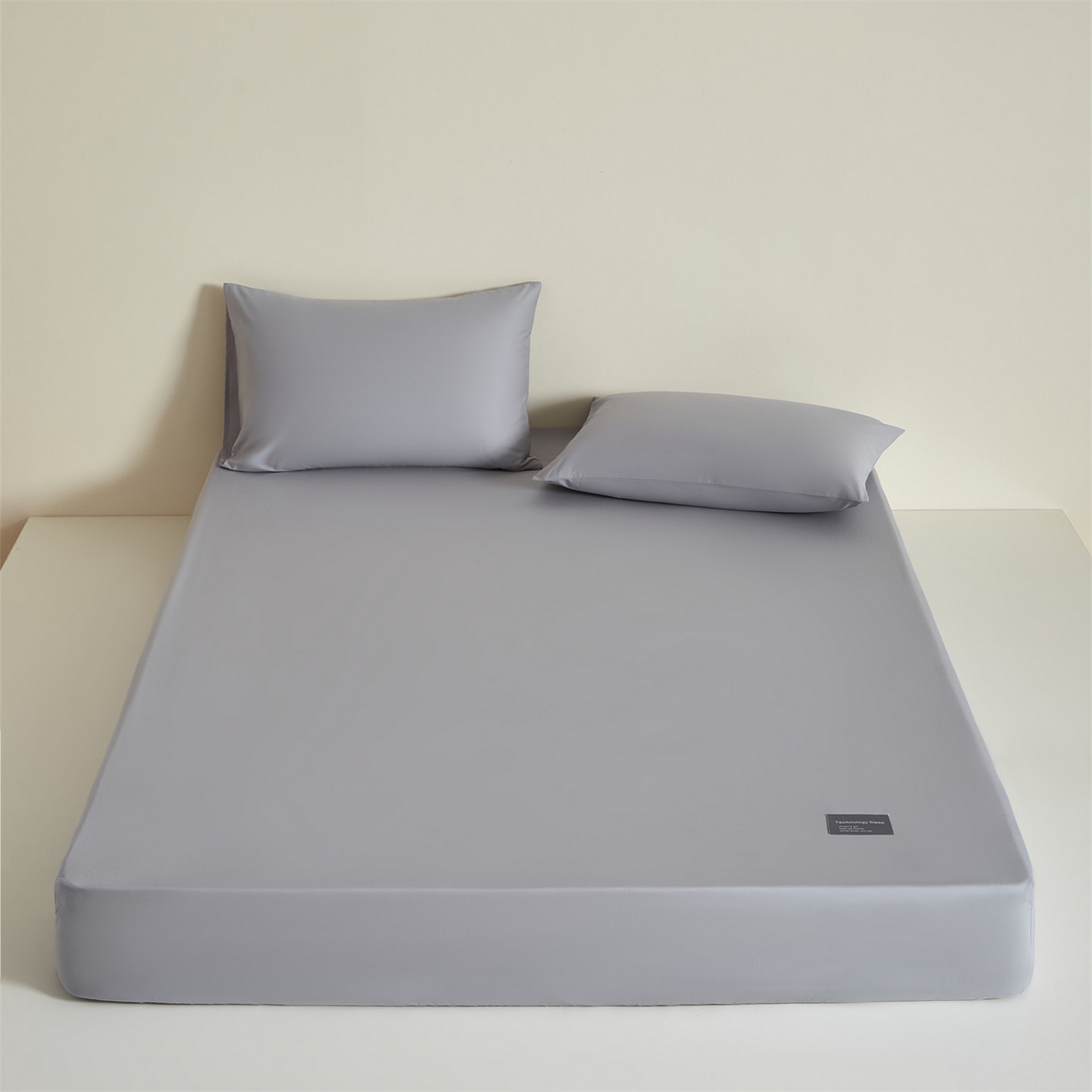 91家纺网 家纺一手货源 找家纺 优眠坊 2026新款13372简约全棉贴标床笠单件新款纯棉床垫保护罩纯色床套防尘罩三件套-至朴系列 至朴-黎明灰