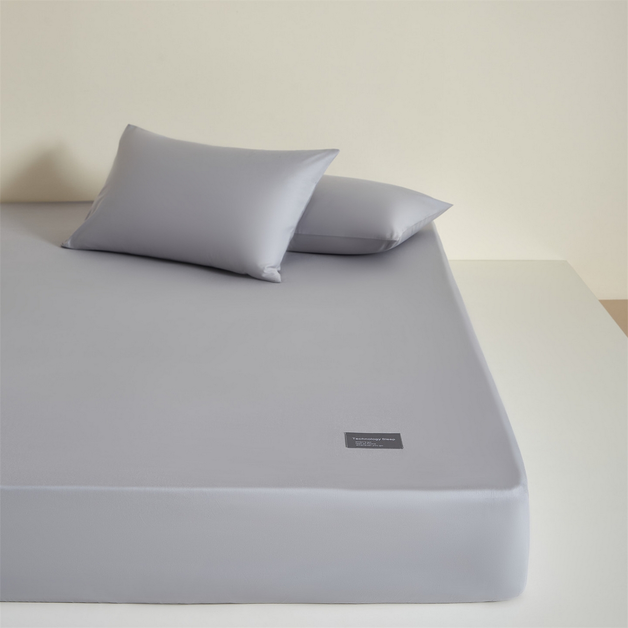 91家纺网 家纺一手货源 找家纺 优眠坊 2026新款13372简约全棉贴标床笠单件新款纯棉床垫保护罩纯色床套防尘罩三件套-至朴系列 至朴-黎明灰