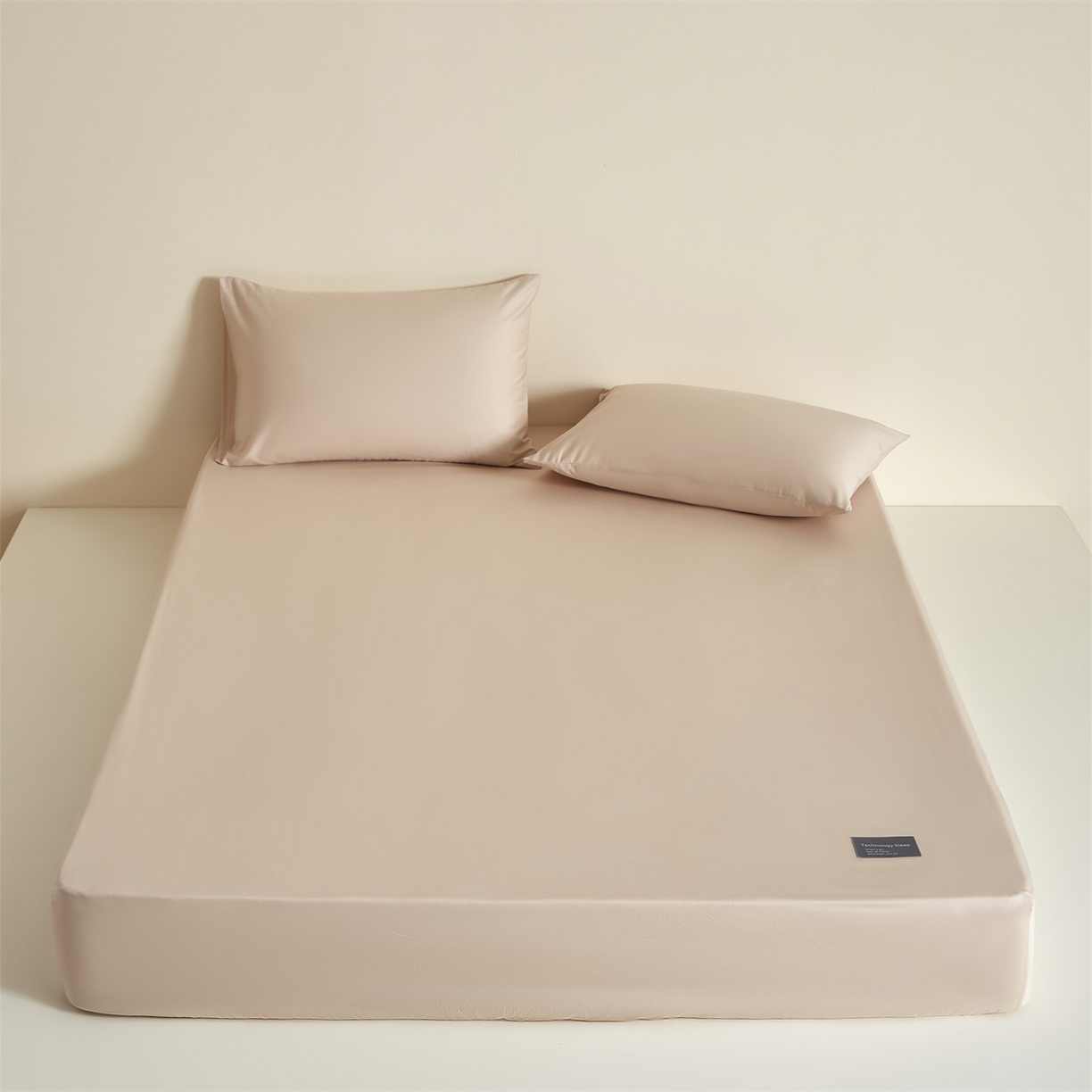 91家纺网 家纺一手货源 找家纺 优眠坊 2026新款13372简约全棉贴标床笠单件新款纯棉床垫保护罩纯色床套防尘罩三件套-至朴系列 至朴-云影黄