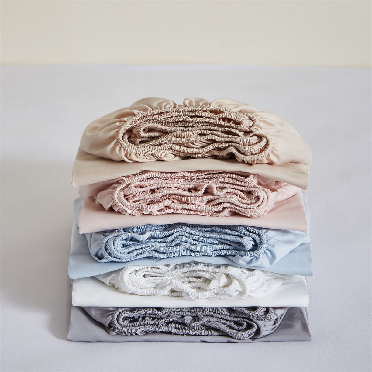 91家纺网 家纺一手货源 找家纺 （总）优眠坊 2026新款13372简约全棉贴标床笠单件新款纯棉床垫保护罩纯色床套防尘罩三件套-至朴系列