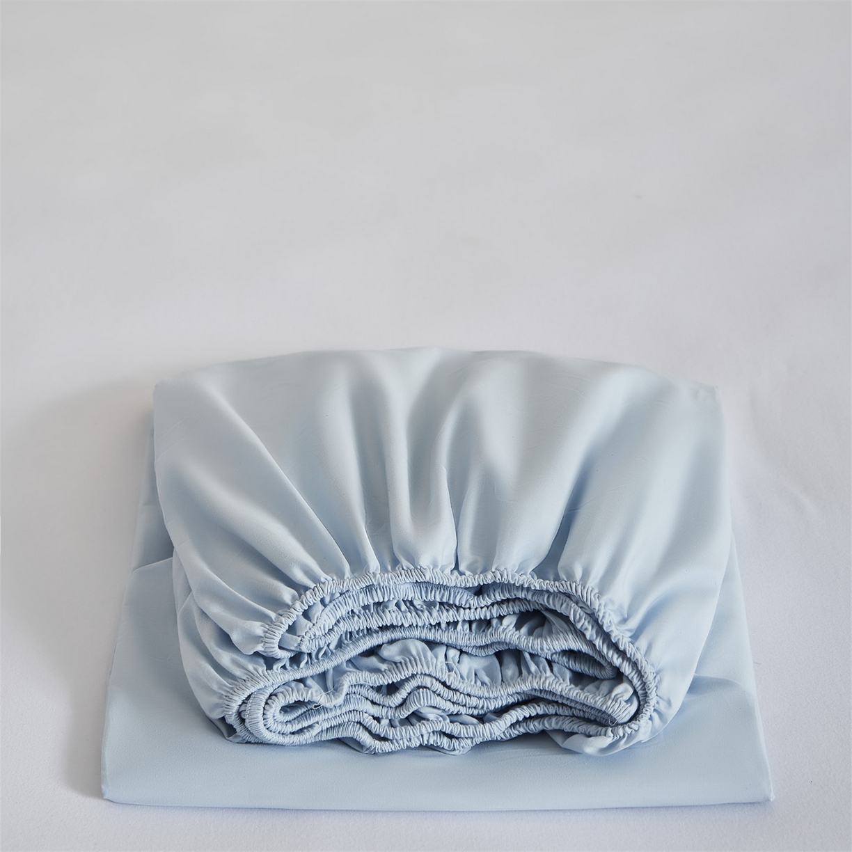 91家纺网 家纺一手货源 找家纺 优眠坊 2026新款13372简约全棉贴标床笠单件新款纯棉床垫保护罩纯色床套防尘罩三件套-至朴系列 至朴-淡云蓝