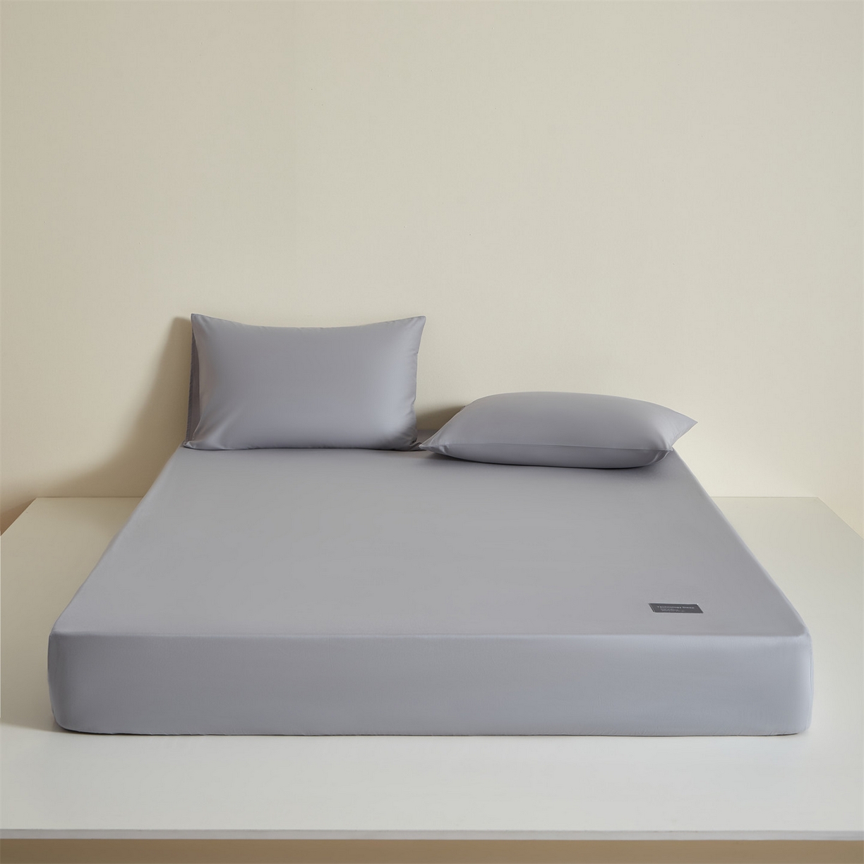 优眠坊 2026新款13372简约全棉贴标床笠单件新款纯棉床垫保护罩纯色床套防尘罩三件套-至朴系列 至朴-黎明灰