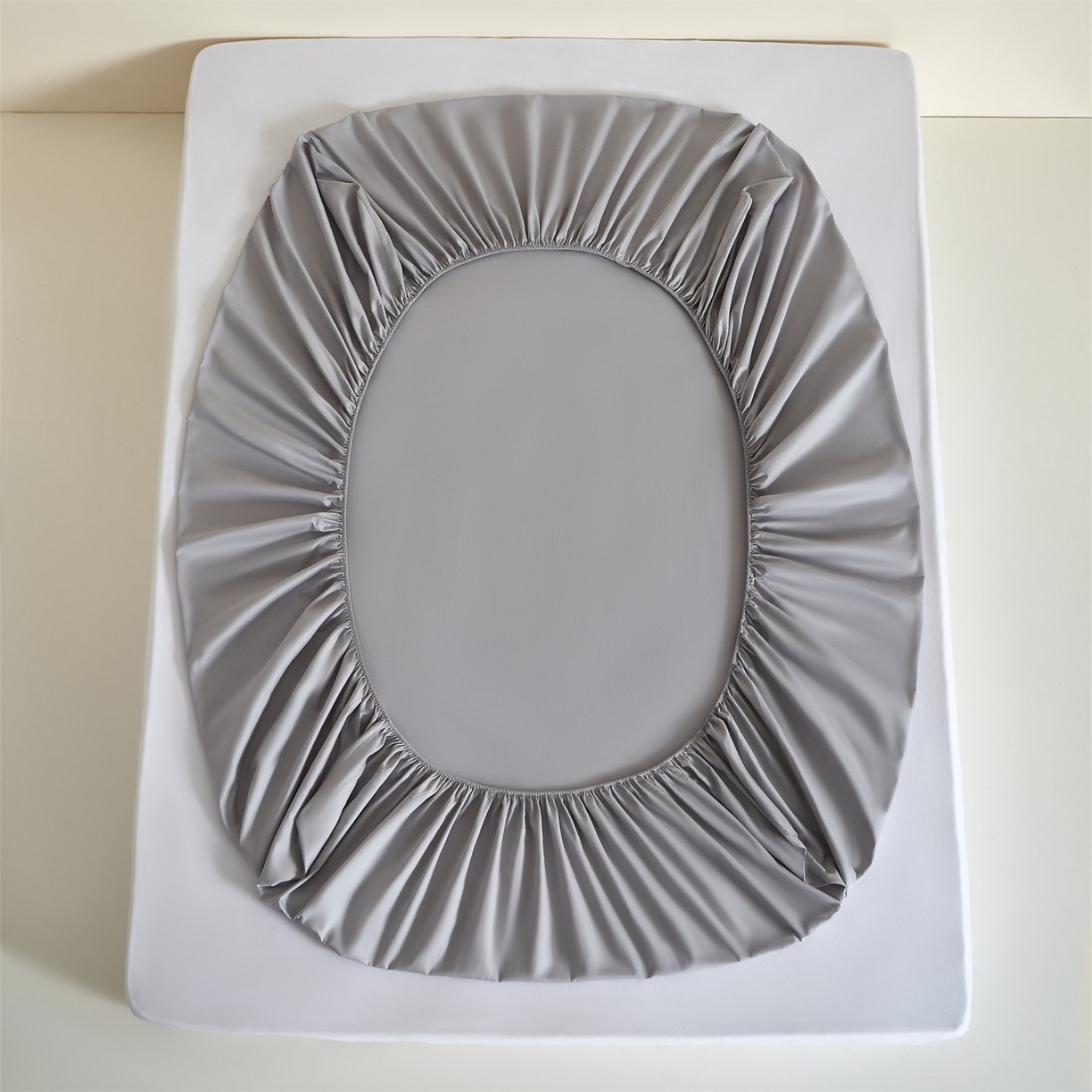 91家纺网 家纺一手货源 找家纺 优眠坊 2026新款13372简约全棉贴标床笠单件新款纯棉床垫保护罩纯色床套防尘罩三件套-至朴系列 至朴-黎明灰