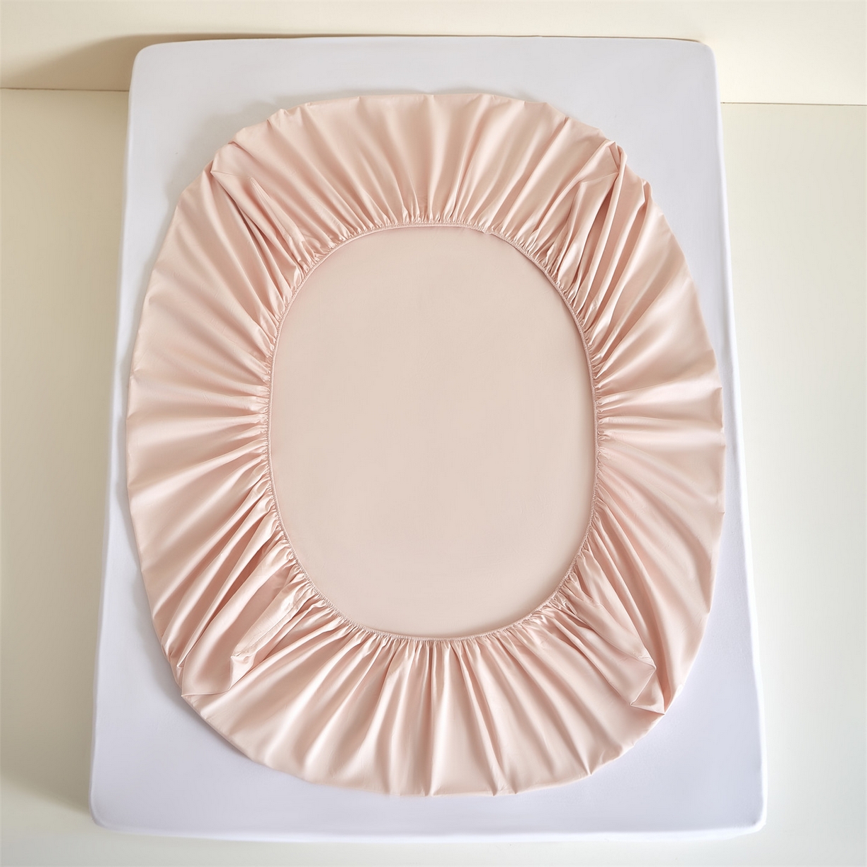 91家纺网 家纺一手货源 找家纺 优眠坊 2026新款13372简约全棉贴标床笠单件新款纯棉床垫保护罩纯色床套防尘罩三件套-至朴系列 至朴-晨曦粉