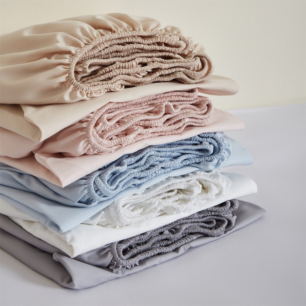 91家纺网 家纺一手货源 找家纺 优眠坊 2026新款13372简约全棉贴标床笠单件新款纯棉床垫保护罩纯色床套防尘罩三件套-至朴系列 组合