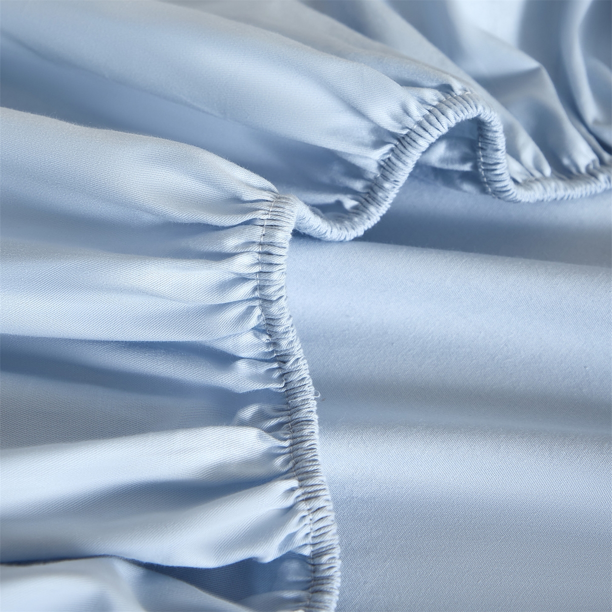 91家纺网 家纺一手货源 找家纺 优眠坊 2026新款13372简约全棉贴标床笠单件新款纯棉床垫保护罩纯色床套防尘罩三件套-至朴系列 至朴-淡云蓝