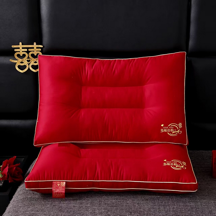 91家纺网 家纺一手货源 找家纺 （总）宇诺家纺 2025新款婚庆系列枕头枕芯-幸福启航