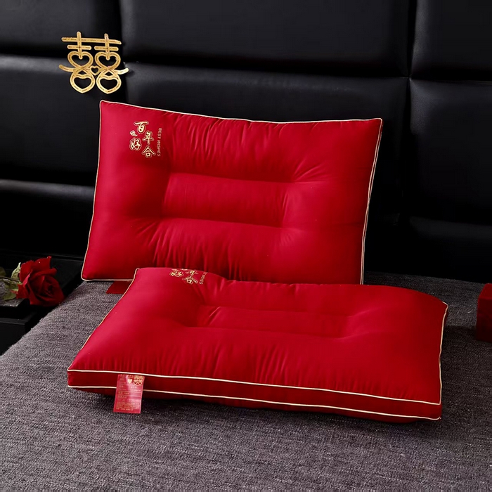 91家纺网 家纺一手货源 找家纺 （总）宇诺家纺 2025新款婚庆系列枕头枕芯-百年好合