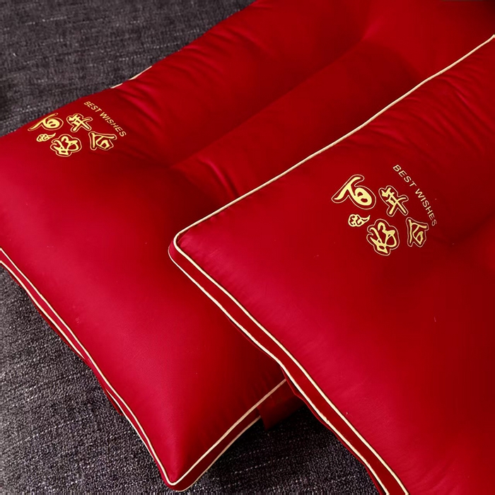 91家纺网 家纺一手货源 找家纺 （总）宇诺家纺 2025新款婚庆系列枕头枕芯-百年好合