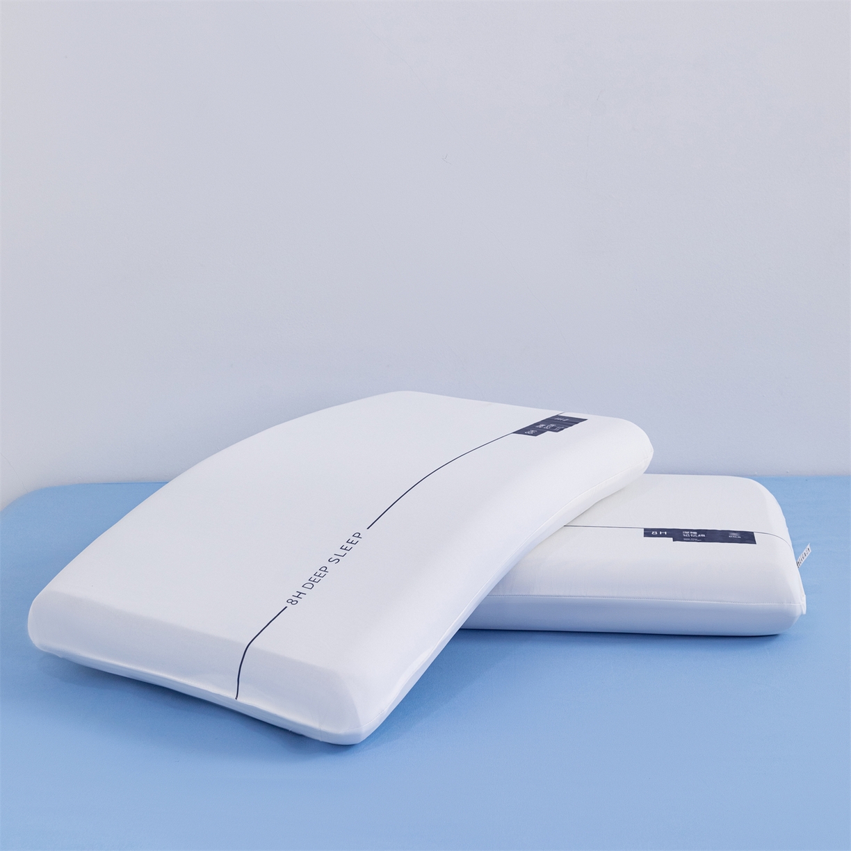 91家纺网 家纺一手货源 找家纺 （总）金牛枕芯 厂家直供 2026新款深睡双芯蓝白Pro零压力记忆枕芯枕头深睡眠慢回弹记忆枕42×70cm