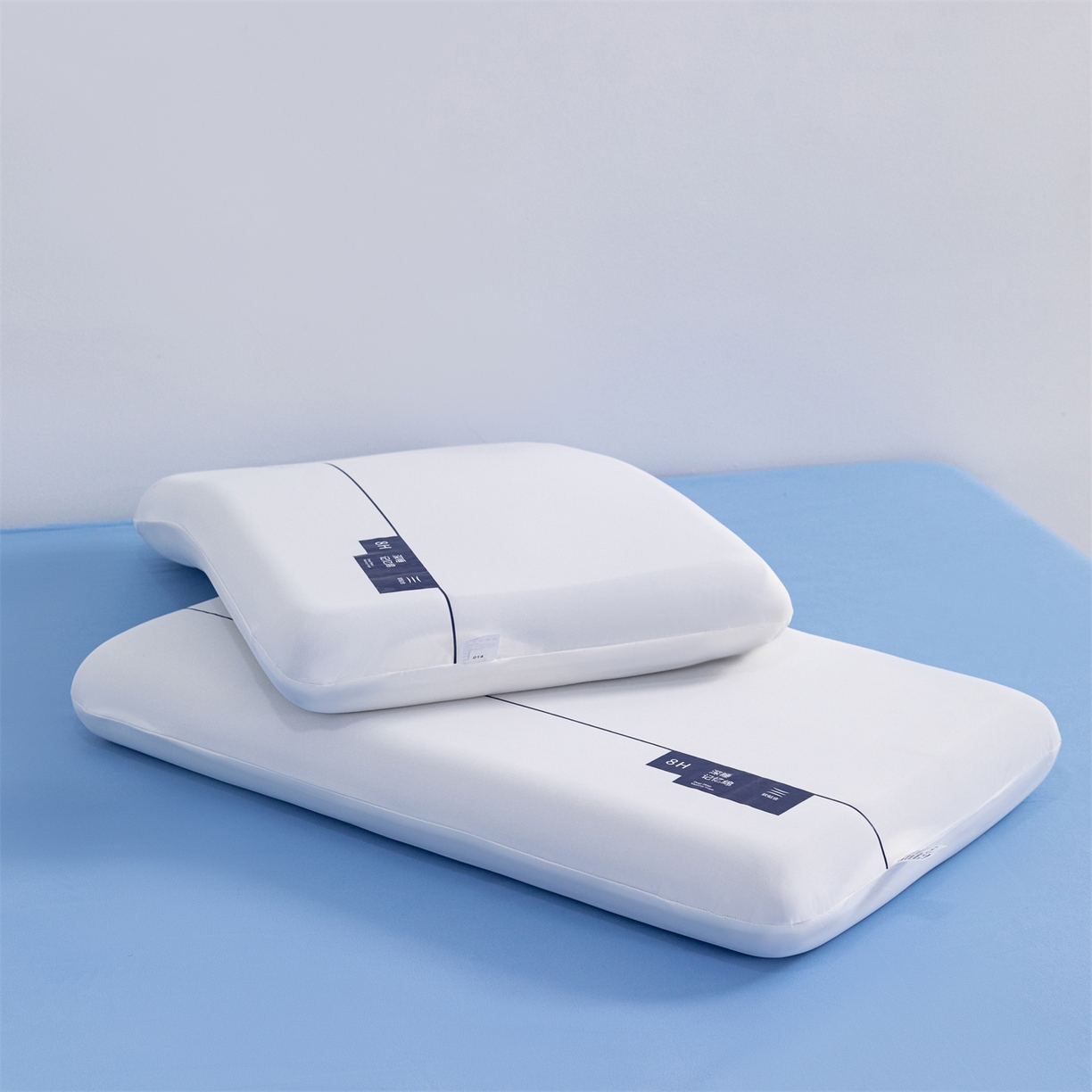 91家纺网 家纺一手货源 找家纺 （总）金牛枕芯 厂家直供 2026新款深睡双芯蓝白Pro零压力记忆枕芯枕头深睡眠慢回弹记忆枕42×70cm