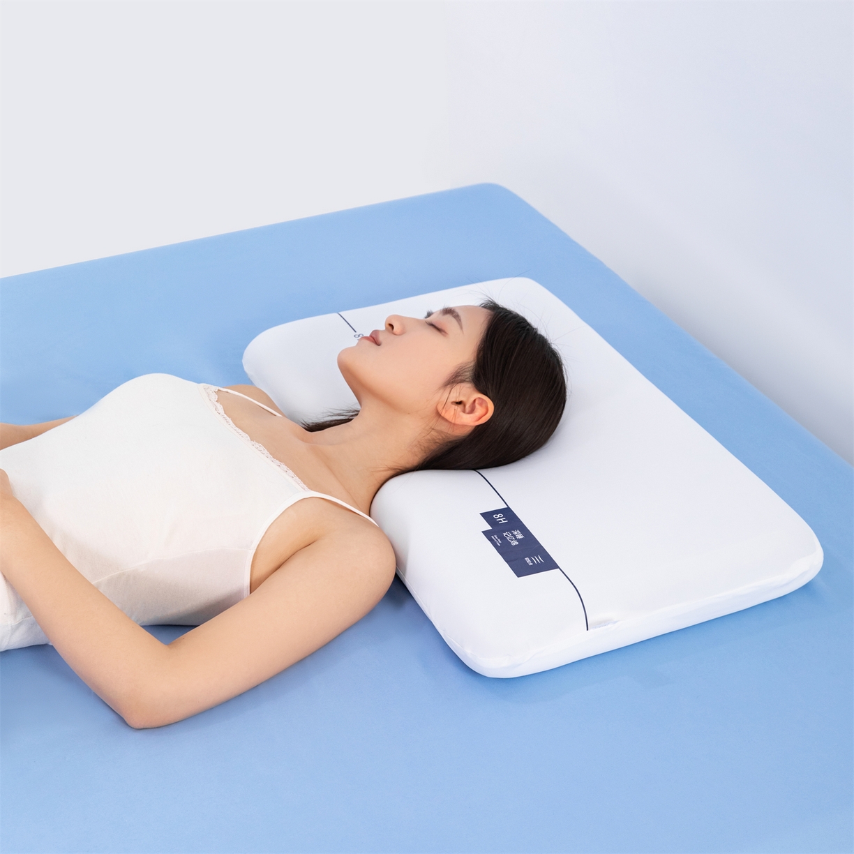 91家纺网 家纺一手货源 找家纺 （总）金牛枕芯 厂家直供 2026新款深睡双芯蓝白Pro零压力记忆枕芯枕头深睡眠慢回弹记忆枕42×70cm