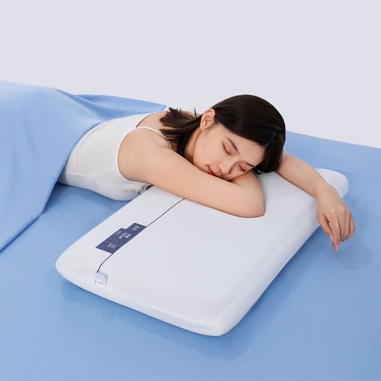 91家纺网 家纺一手货源 找家纺 （总）金牛枕芯 厂家直供 2026新款深睡双芯蓝白Pro零压力记忆枕芯枕头深睡眠慢回弹记忆枕42×70cm