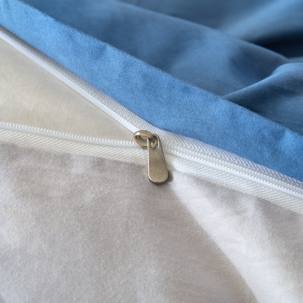 91家纺网 家纺一手货源 找家纺 （总）泽西家纺+V17798841158发大图 2026新品A类全棉13376简约纯色双拼全棉四件套单被套枕套三件套