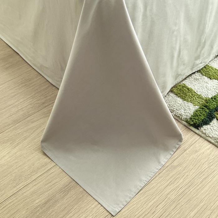 91家纺网 家纺一手货源 找家纺 泽西家纺+V17798841158发大图 2026新品A类全棉13376简约纯色双拼全棉四件套单被套枕套三件套 深灰+浅灰